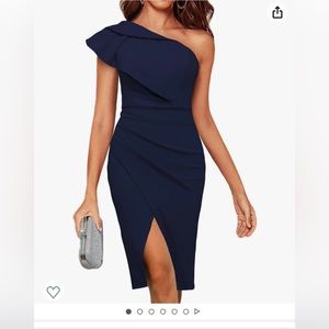 Ruched slit dress